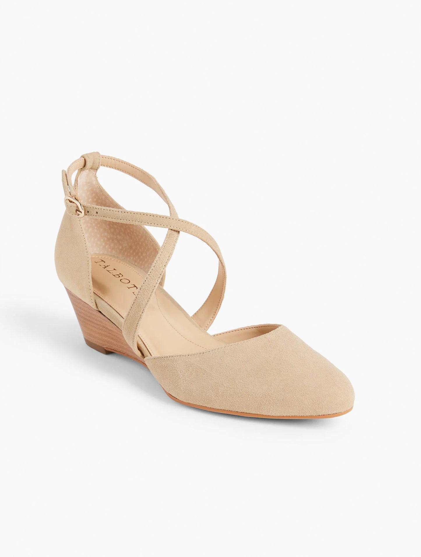 Laney Crisscross Suede Wedges