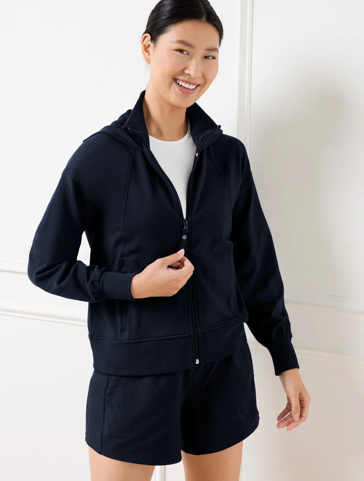 Modal French Terry Full-Zip Hoodie