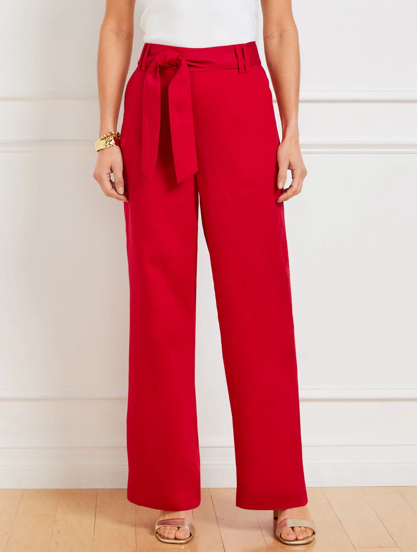 Wide Leg Pull-On Pants