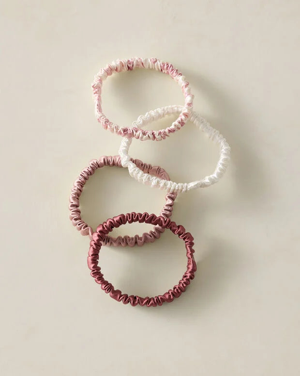 Washable Silk Hair Ties — Macaron Multi