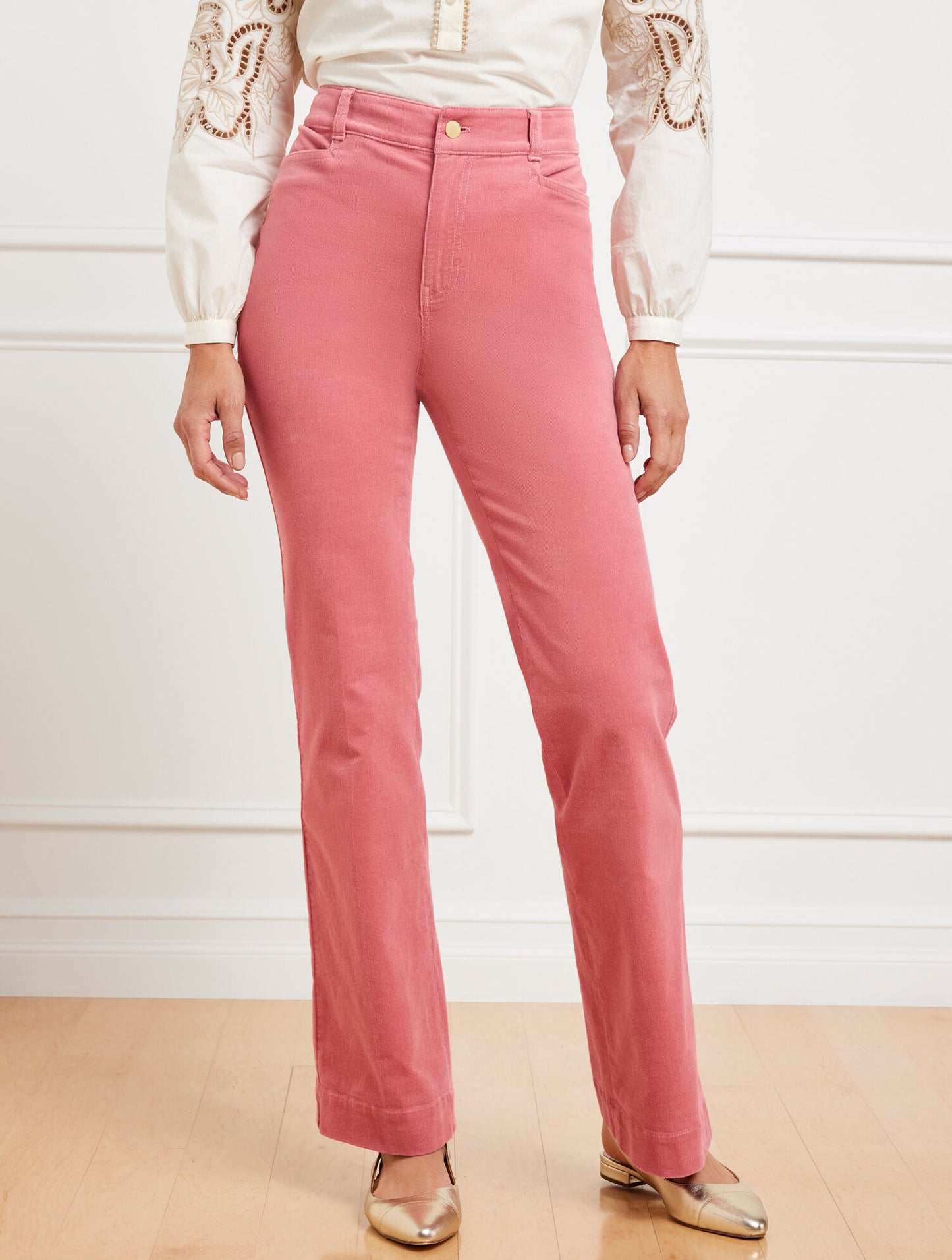 Stretch Corduroy Flare Leg Pants