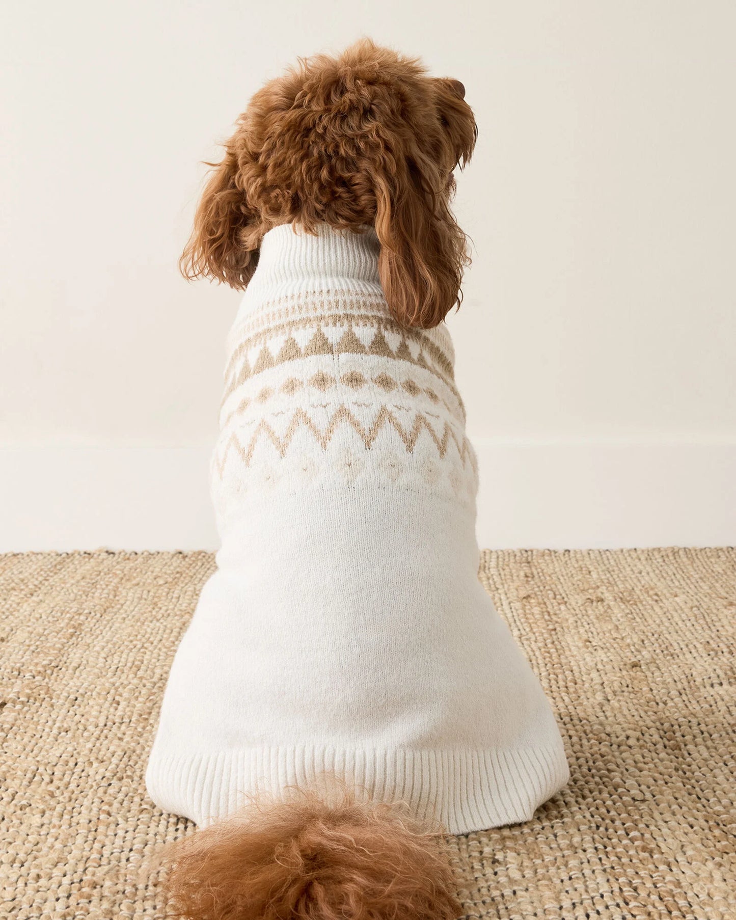 Organic Cotton Blend Fairisle Dog Sweater