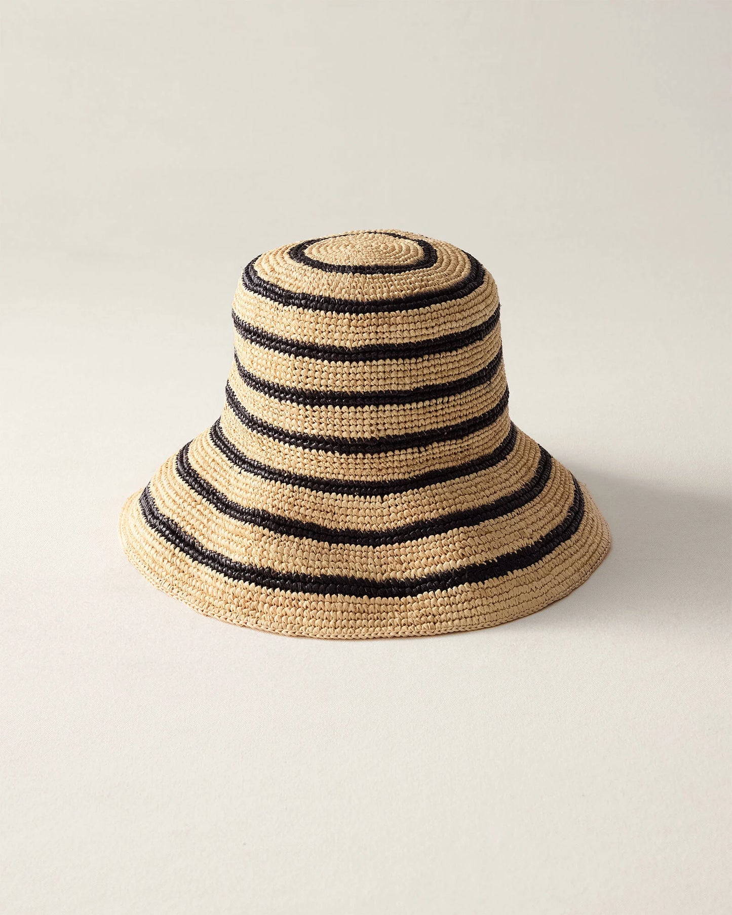 Raffia Striped Bucket Hat