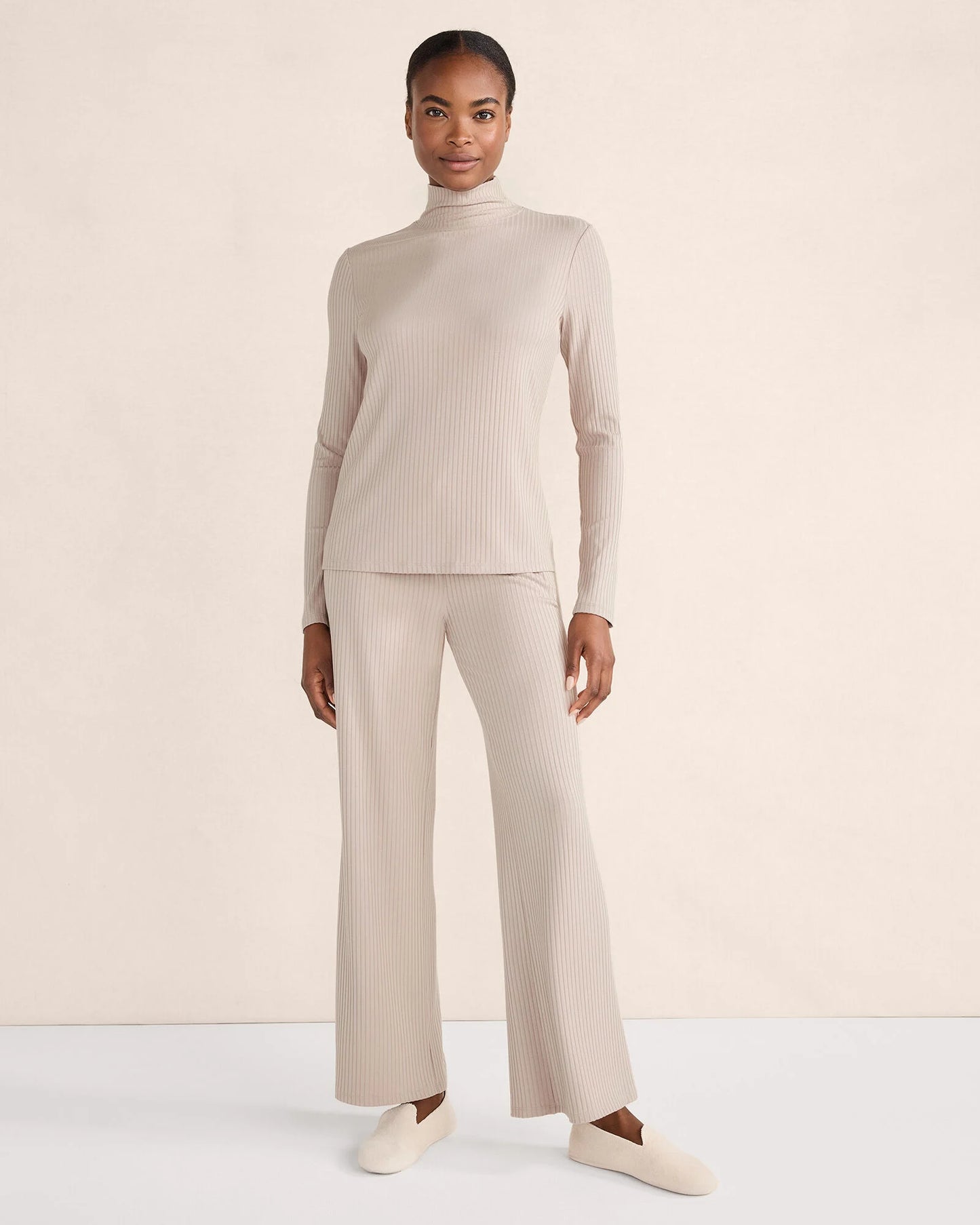 Drapey Rib Knit Pants