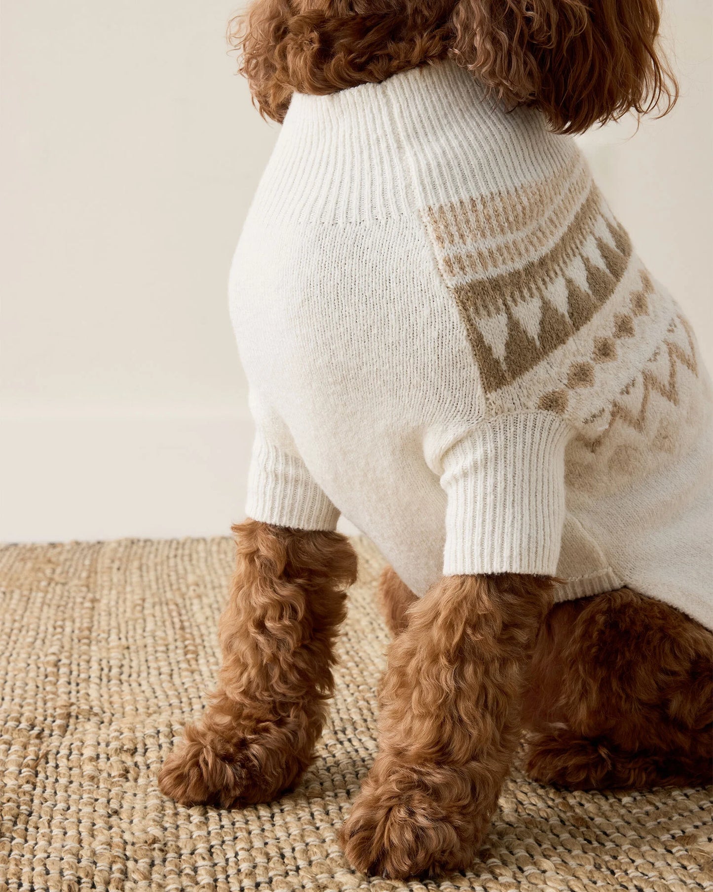 Organic Cotton Blend Fairisle Dog Sweater