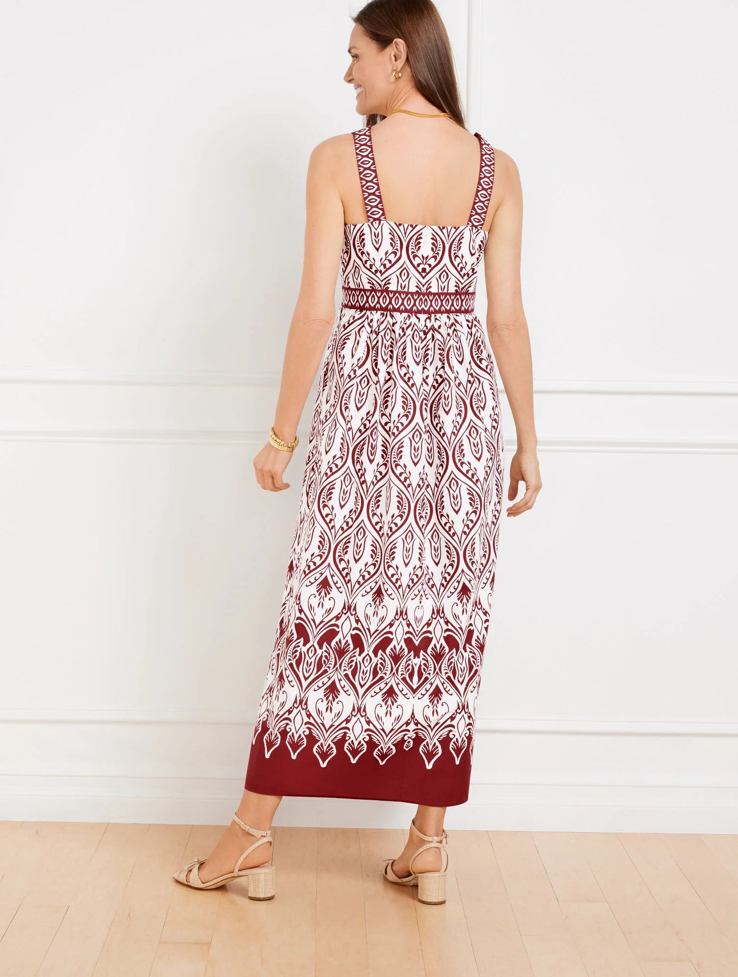 Modern Poplin Fit & Flare Dress - Bohemian Medallion