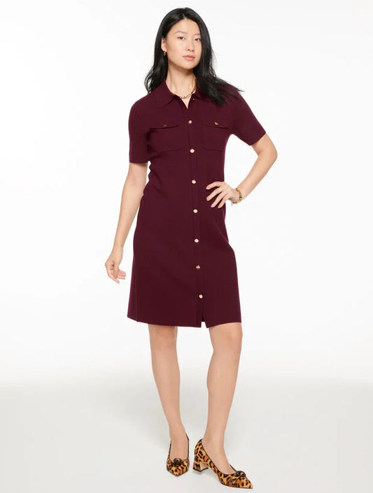 Button Front Shift Dress