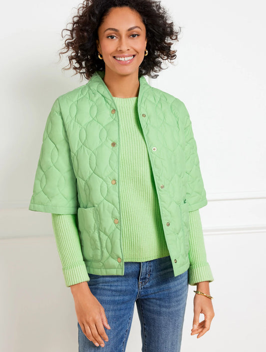Short Sleeve Quilted Puffer Jacket