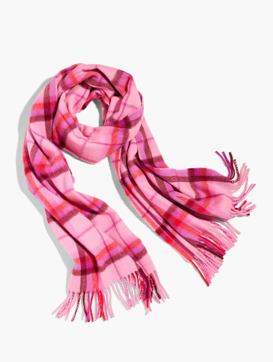 Cashmere Waterweave Scarf - Merry Plaid