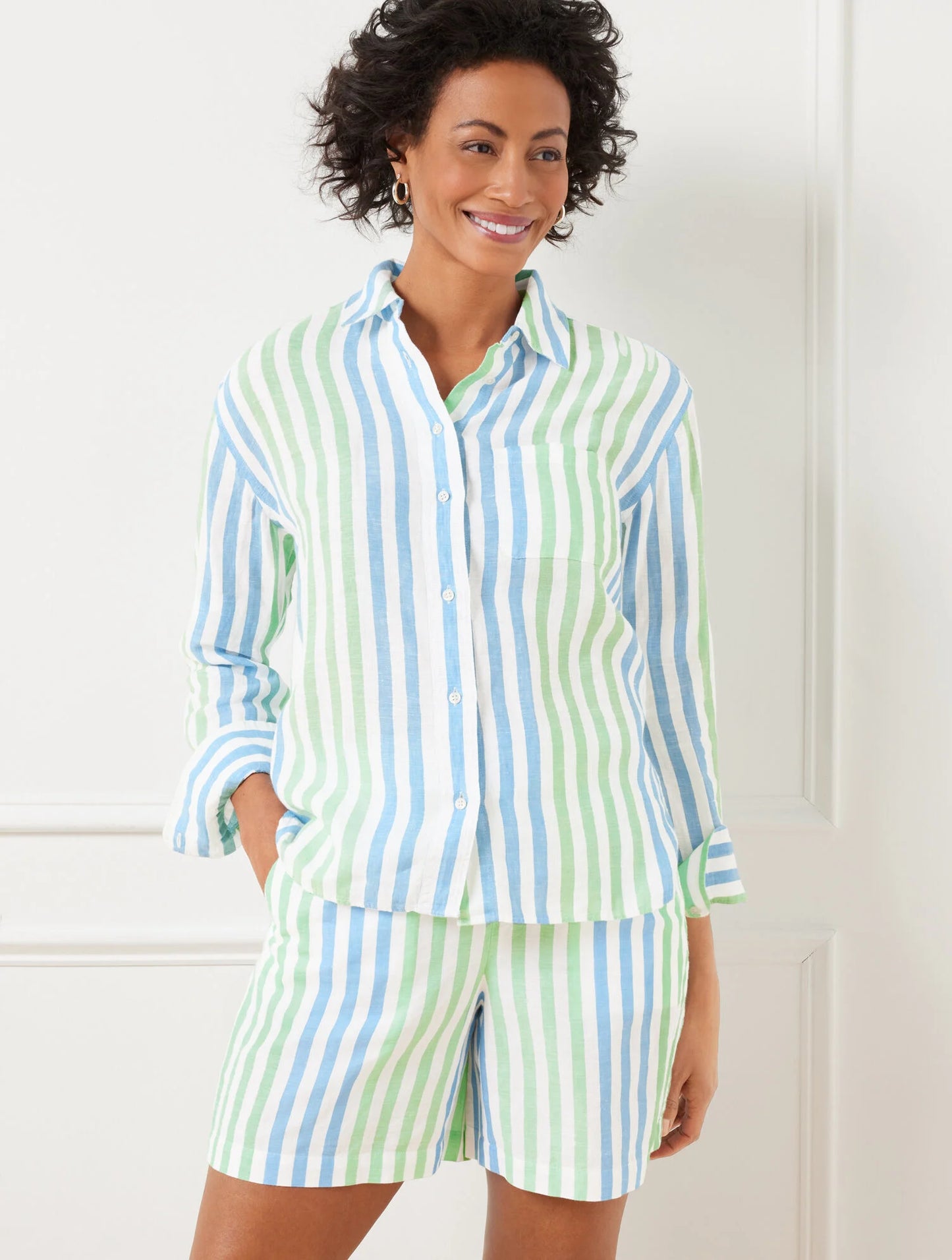 Linen Shirt - Playful Stripe
