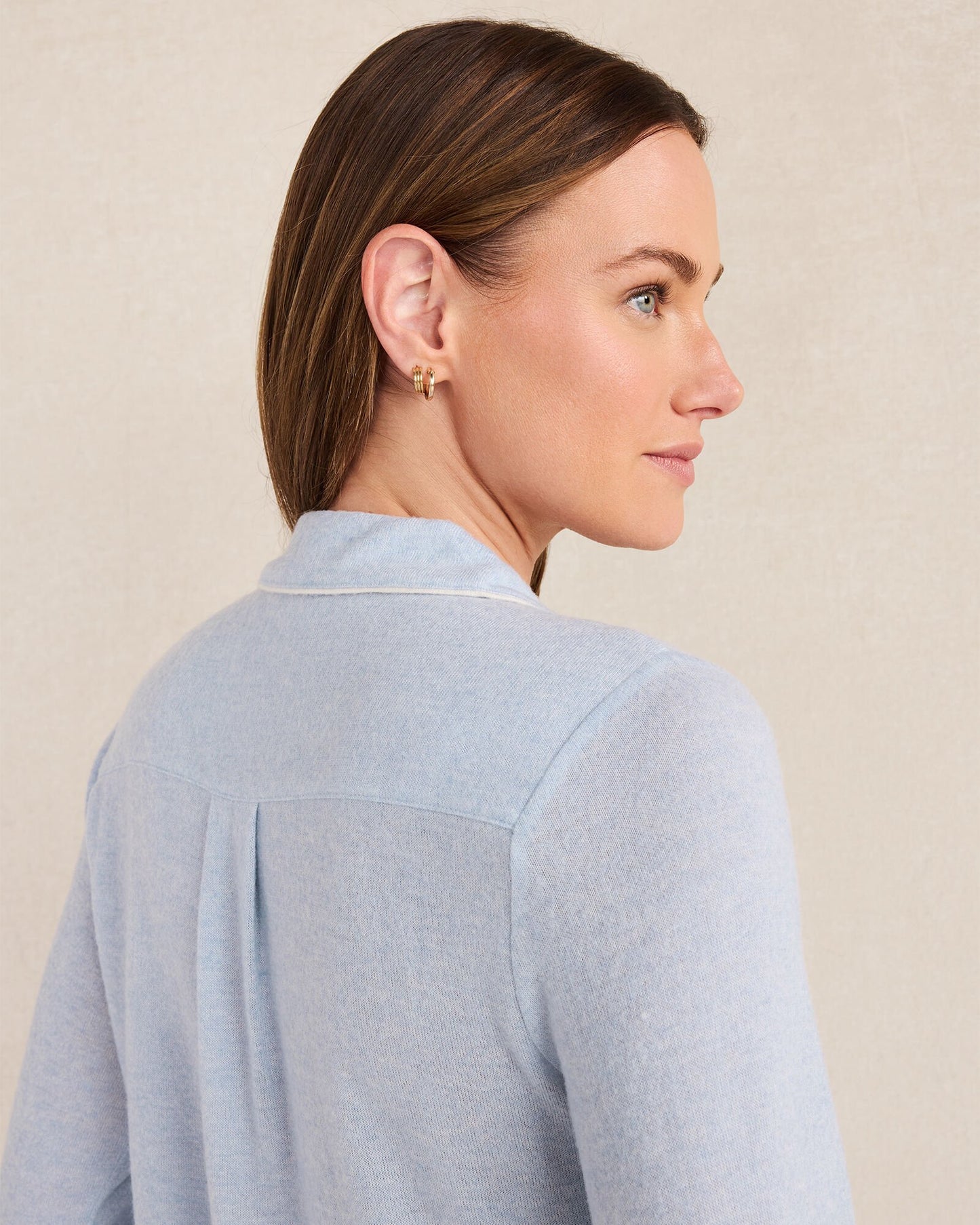 Marled Knit Pajama Top