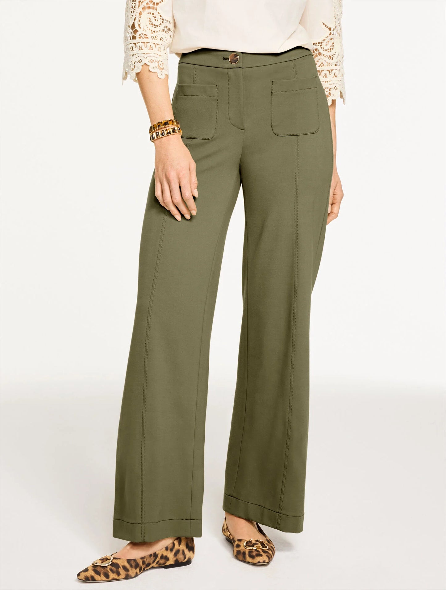 Wide Leg Ponte Pants