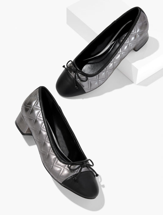 Gabriel Quilted Metallic Nappa Pumps