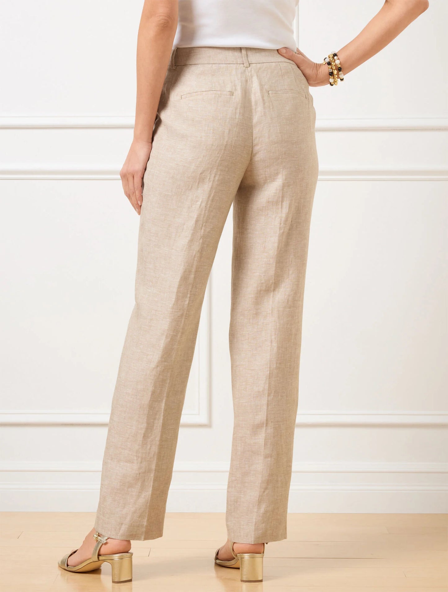 Talbots Southampton Straight Leg Linen Pants