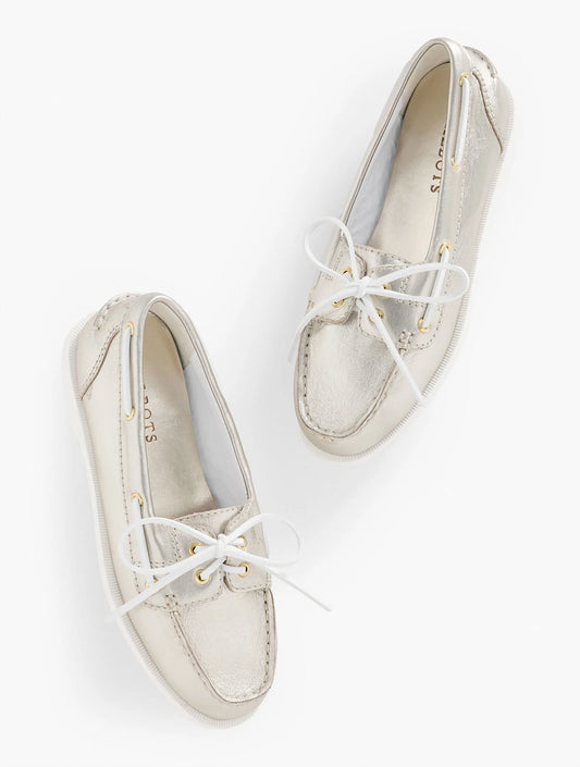 Finley Metallic Nappa Boat Shoes