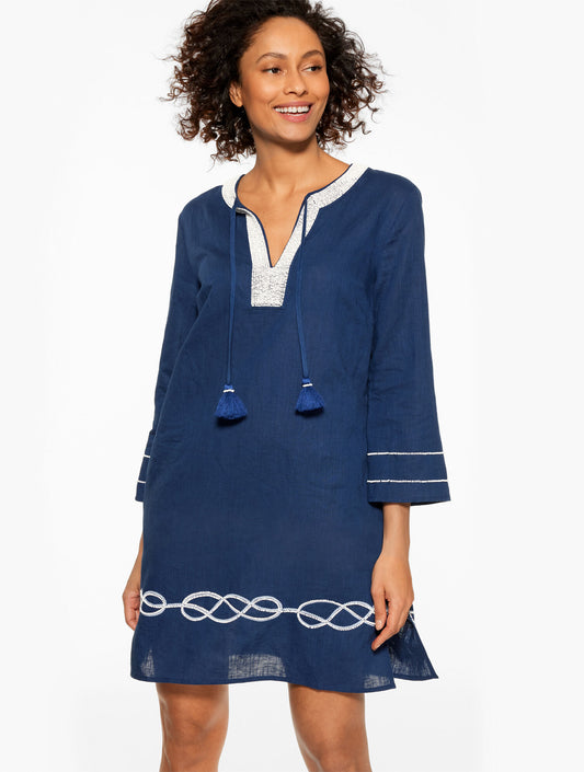 Aqua Club Embellished Caftan Cover-Up