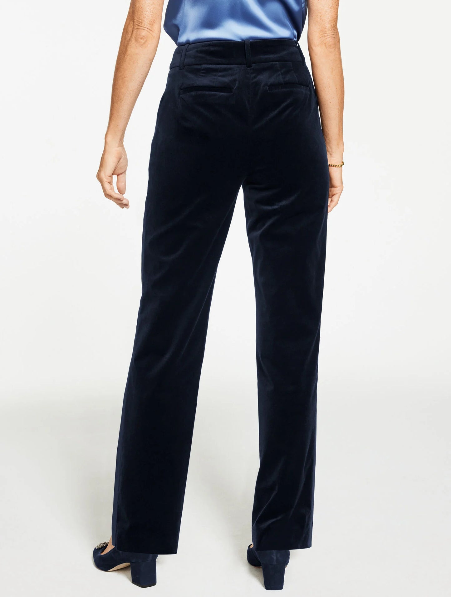 Straight Leg Velveteen Pants