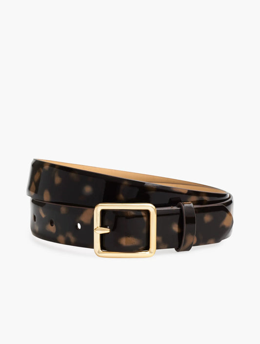 Patent Leather Tortoise Belt