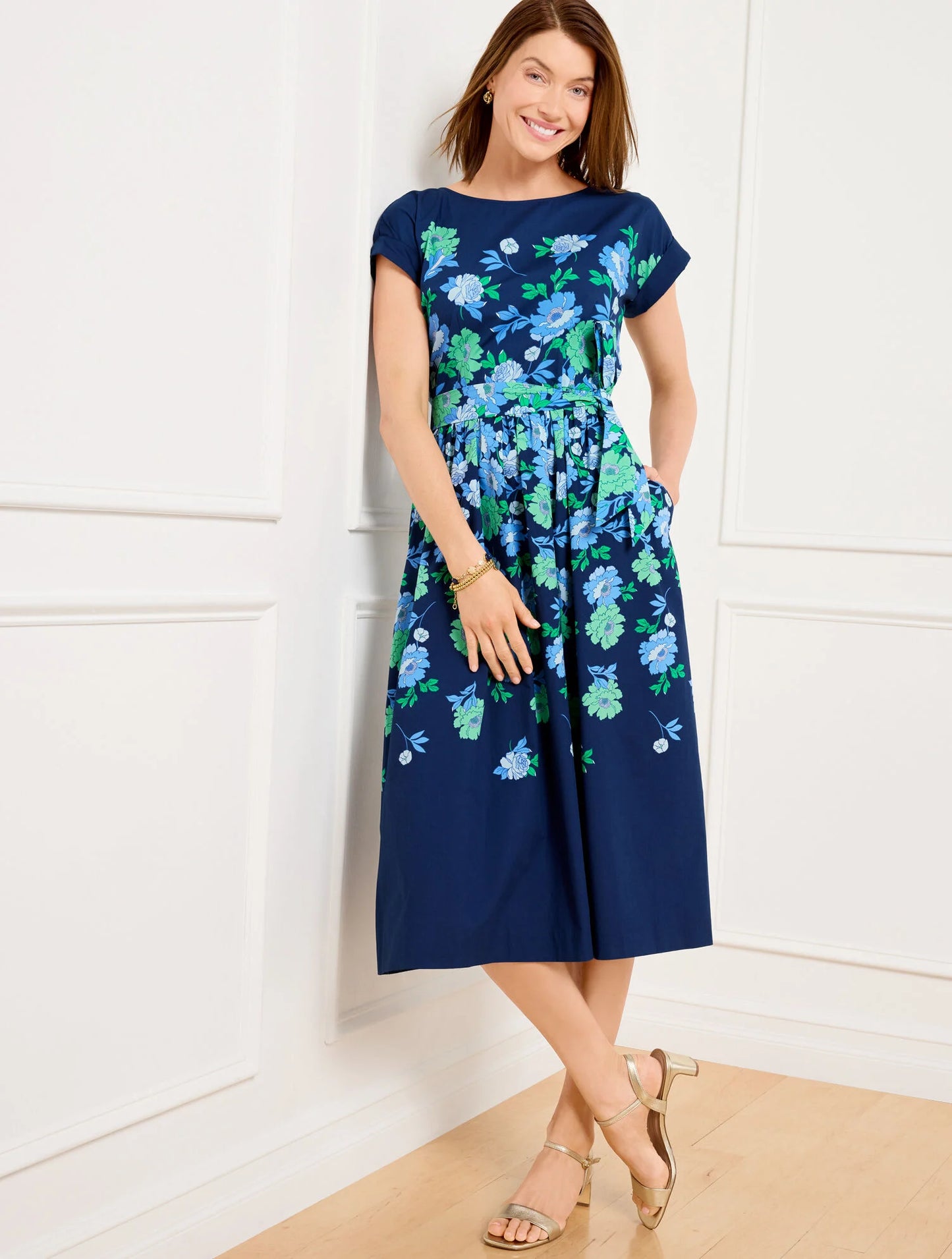 Modern Poplin Dress - Bold Floral
