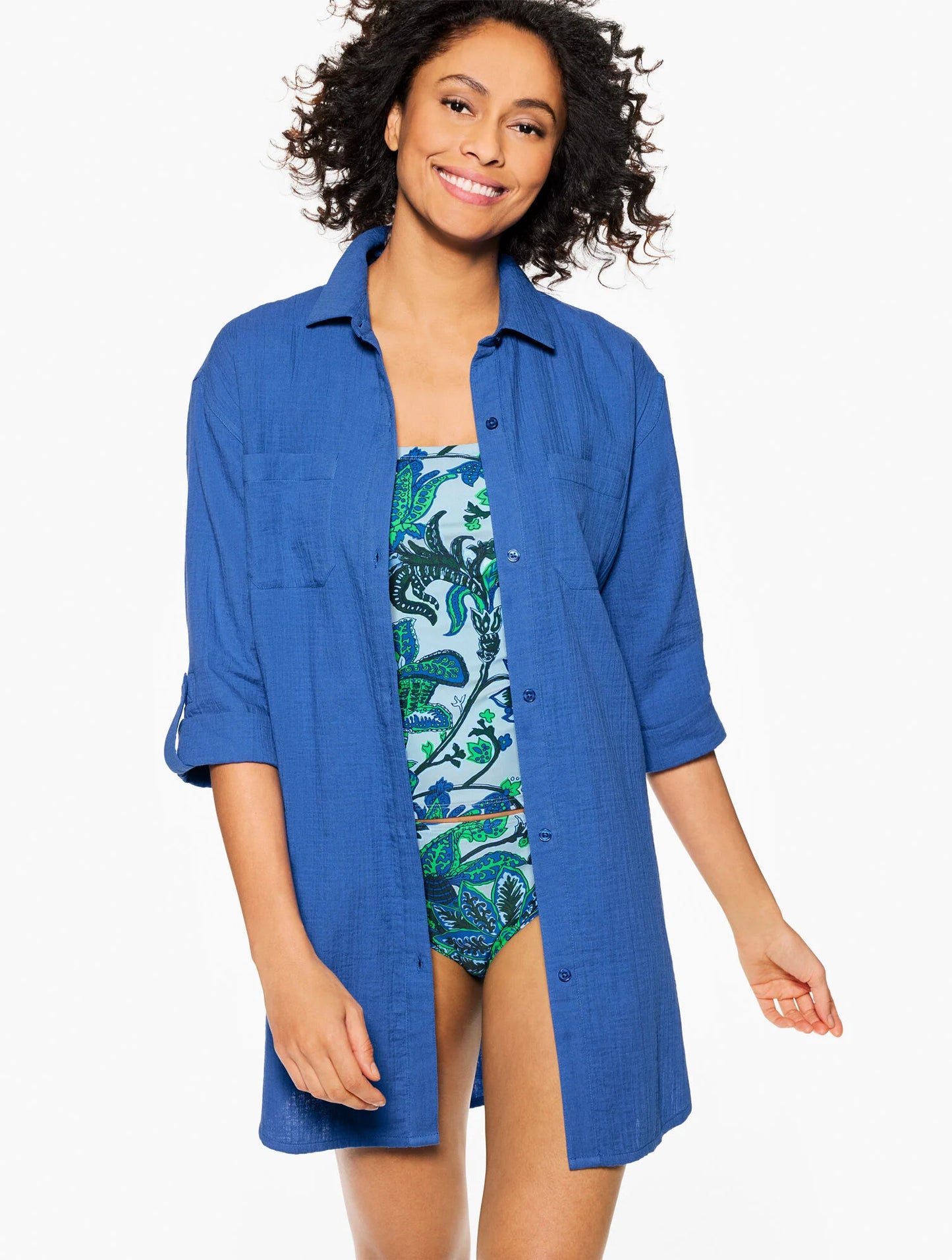 Aqua Club Gauze Shirt Cover-Up