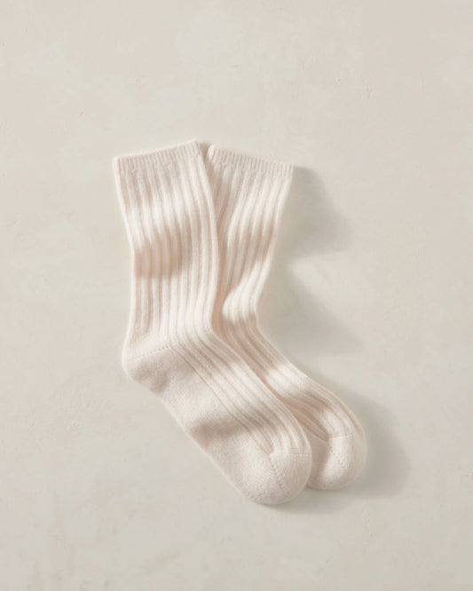 Cashmere Blend Ribbed Socks