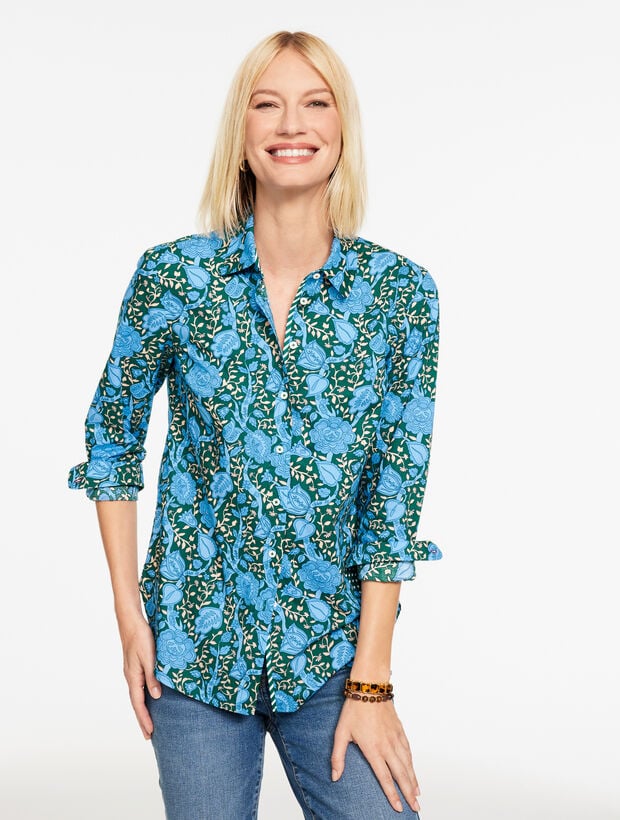 Modern Classic Shirt - Leafy Floral