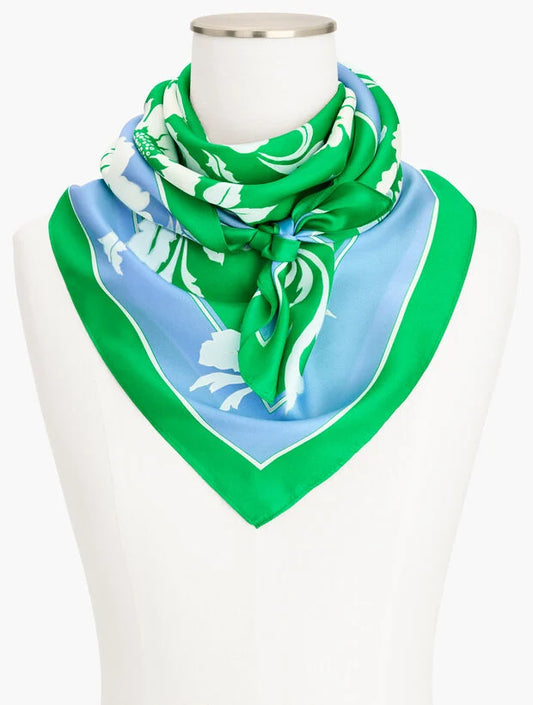 Delightful Floral Silk Square Scarf