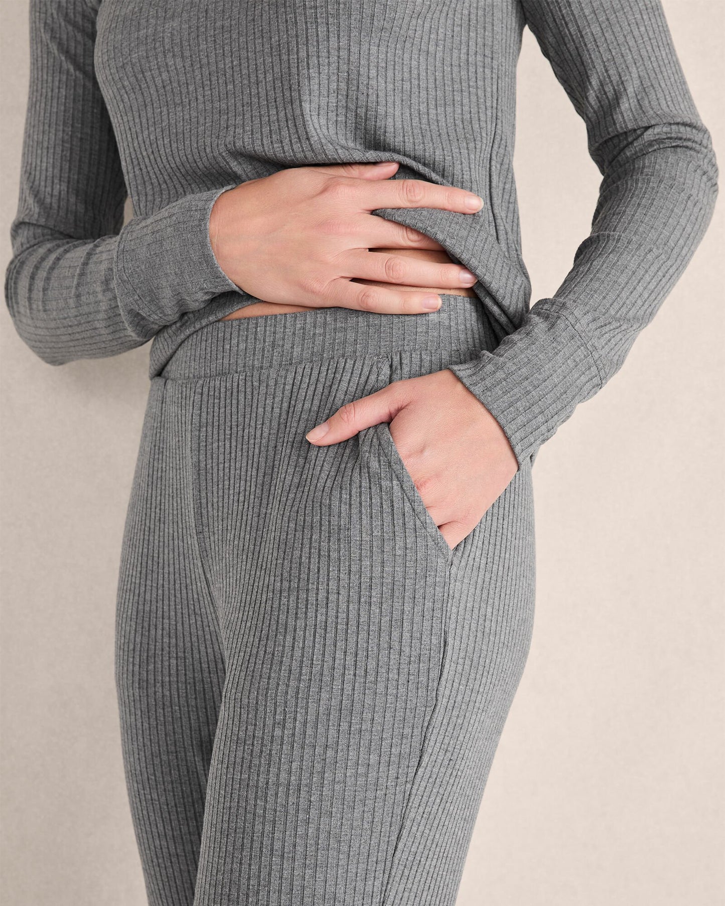 Drapey Rib Knit Pants