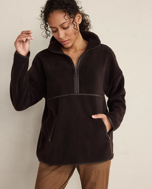 Faux Sherpa Half Zip Pullover