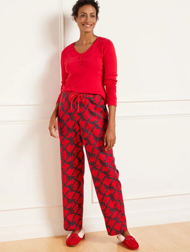 Cotton Flannel Pajama Set - Tinsel Tartan