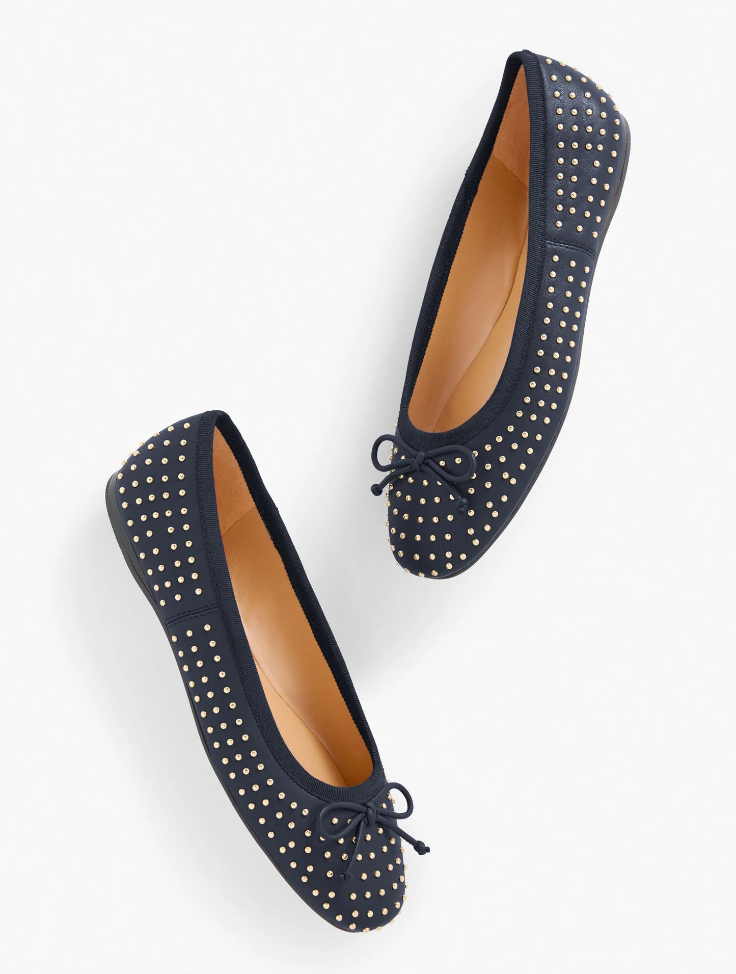 Blaine Soft Sole Studded Nappa Ballet Flats