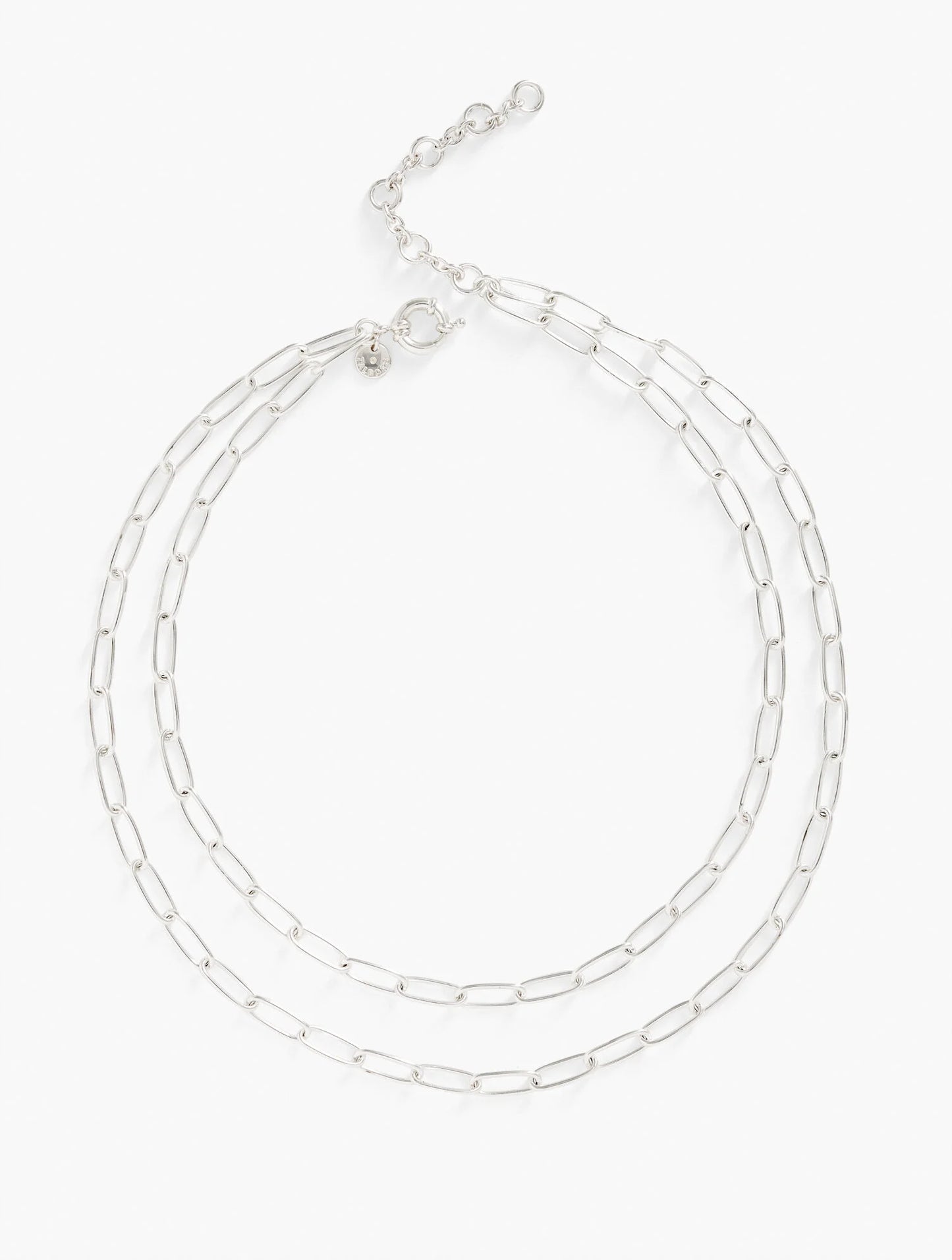 Layered Paperclip Link Necklace