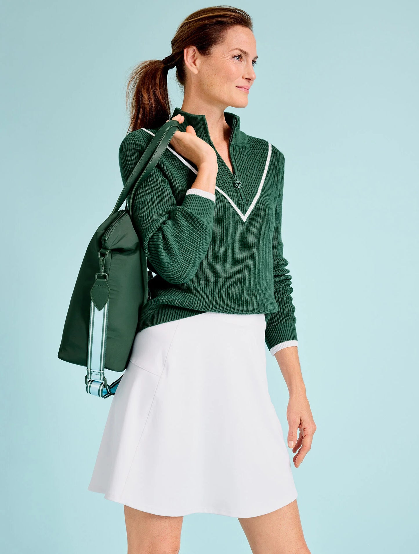 Coolmax® Half-Zip Sweater - Chevron