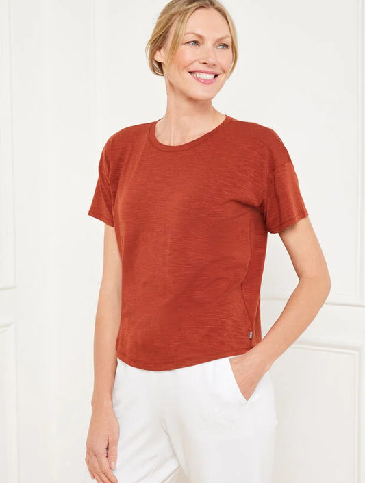 Pleat Back Short Sleeve Tee