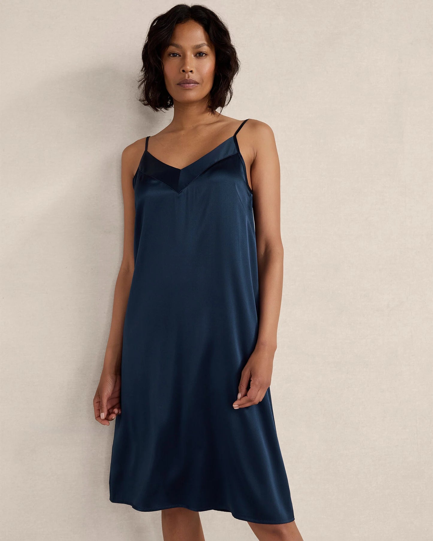 Washable Silk Double V Chemise