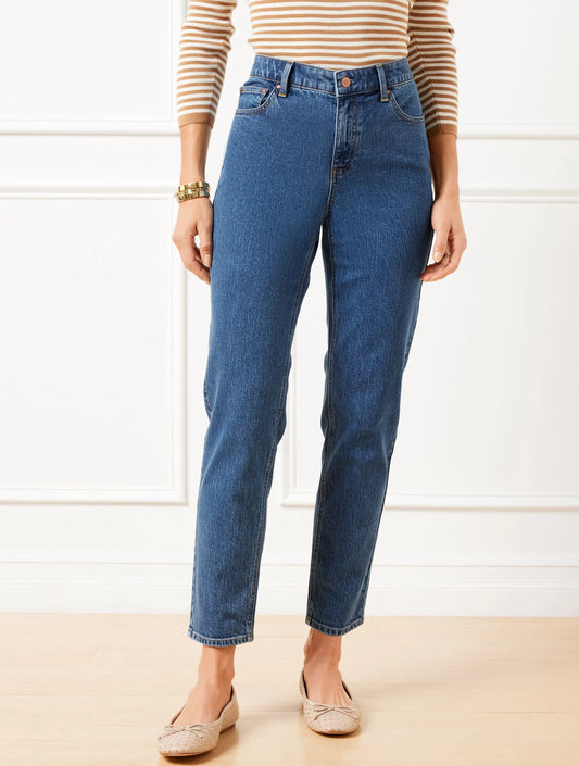 Slim Straight Ankle Jeans - Nomad Wash
