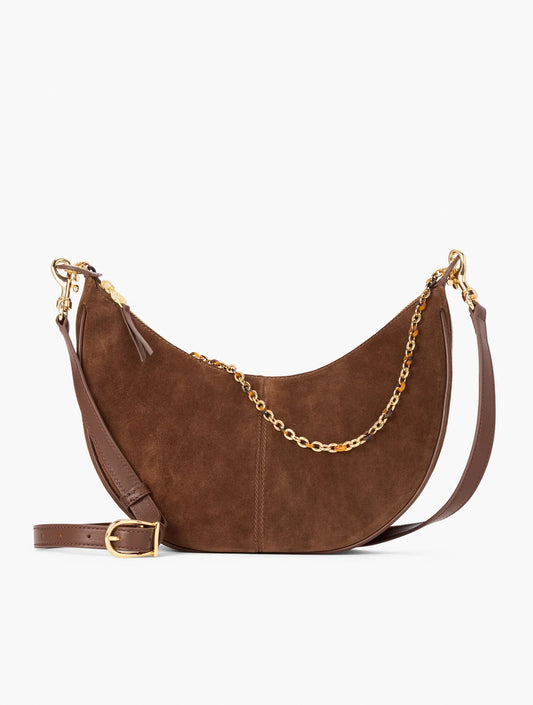Suede Crescent Bag