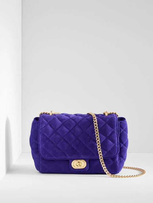 Hayes Quilted Suede Crossbody