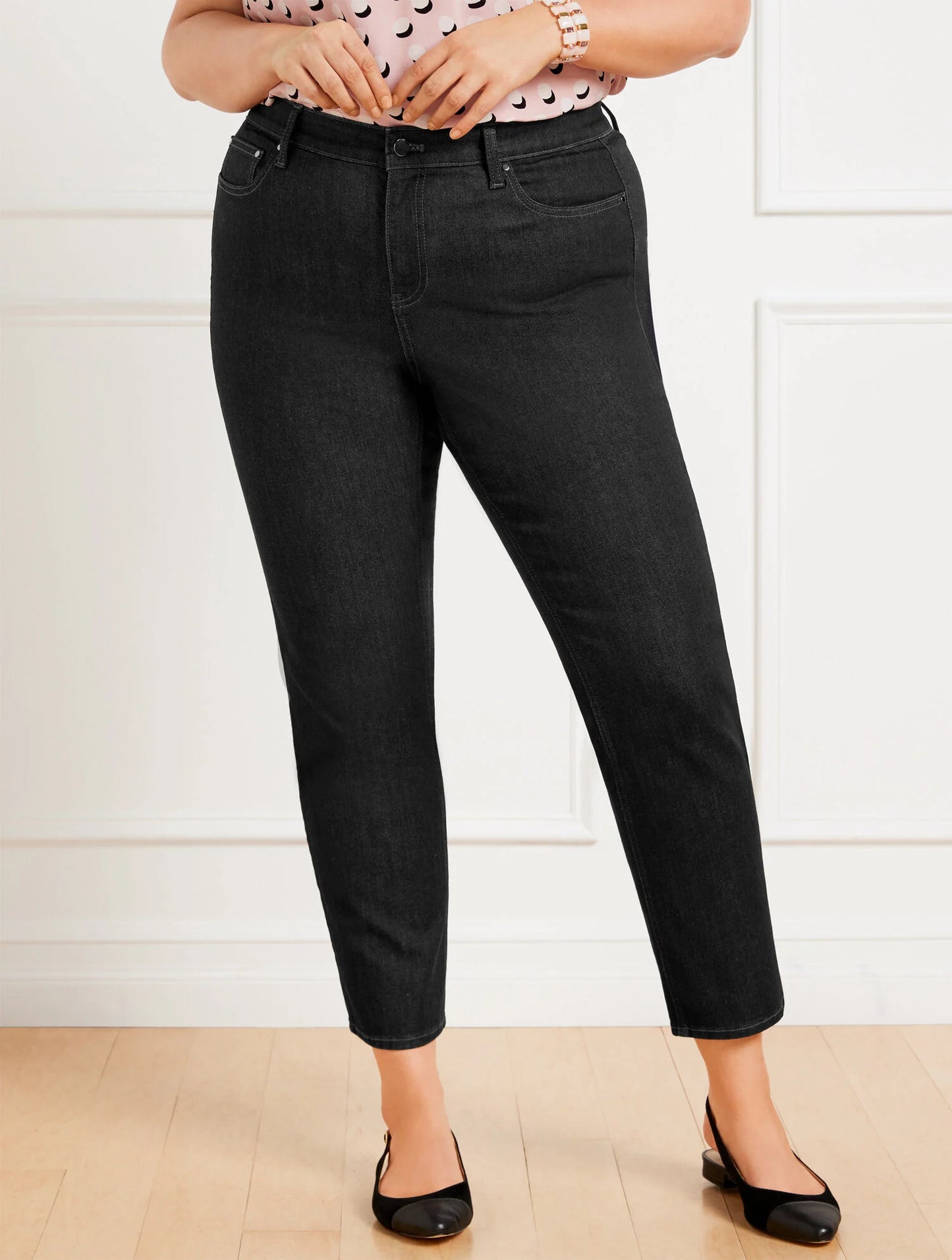 Slim Straight Ankle Jeans - Elliot Wash