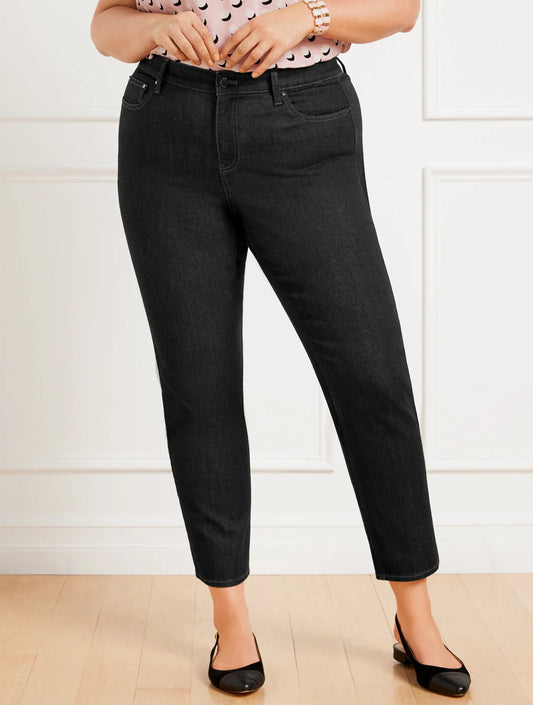 Slim Straight Ankle Jeans - Elliot Wash