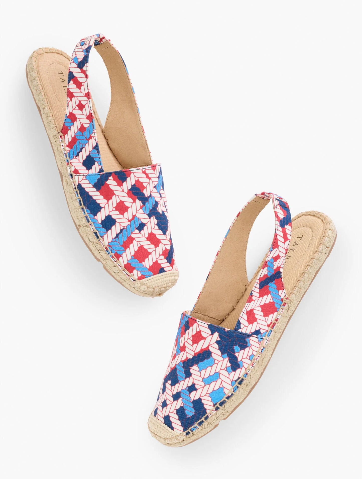 Izzy Slingback Espadrille Flats - Rope Print