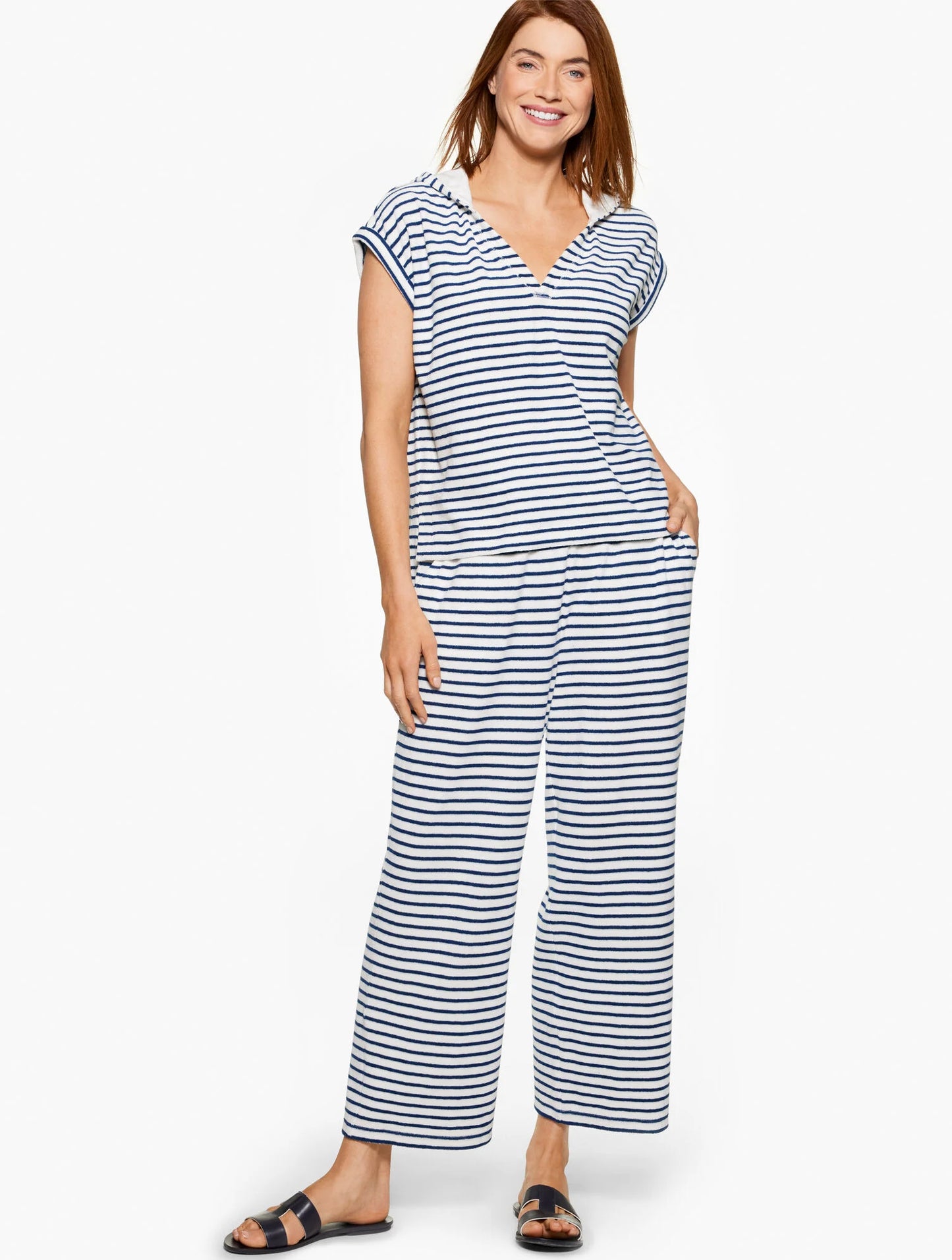 Aqua Club Terry Pant Cover-Up - Stripe