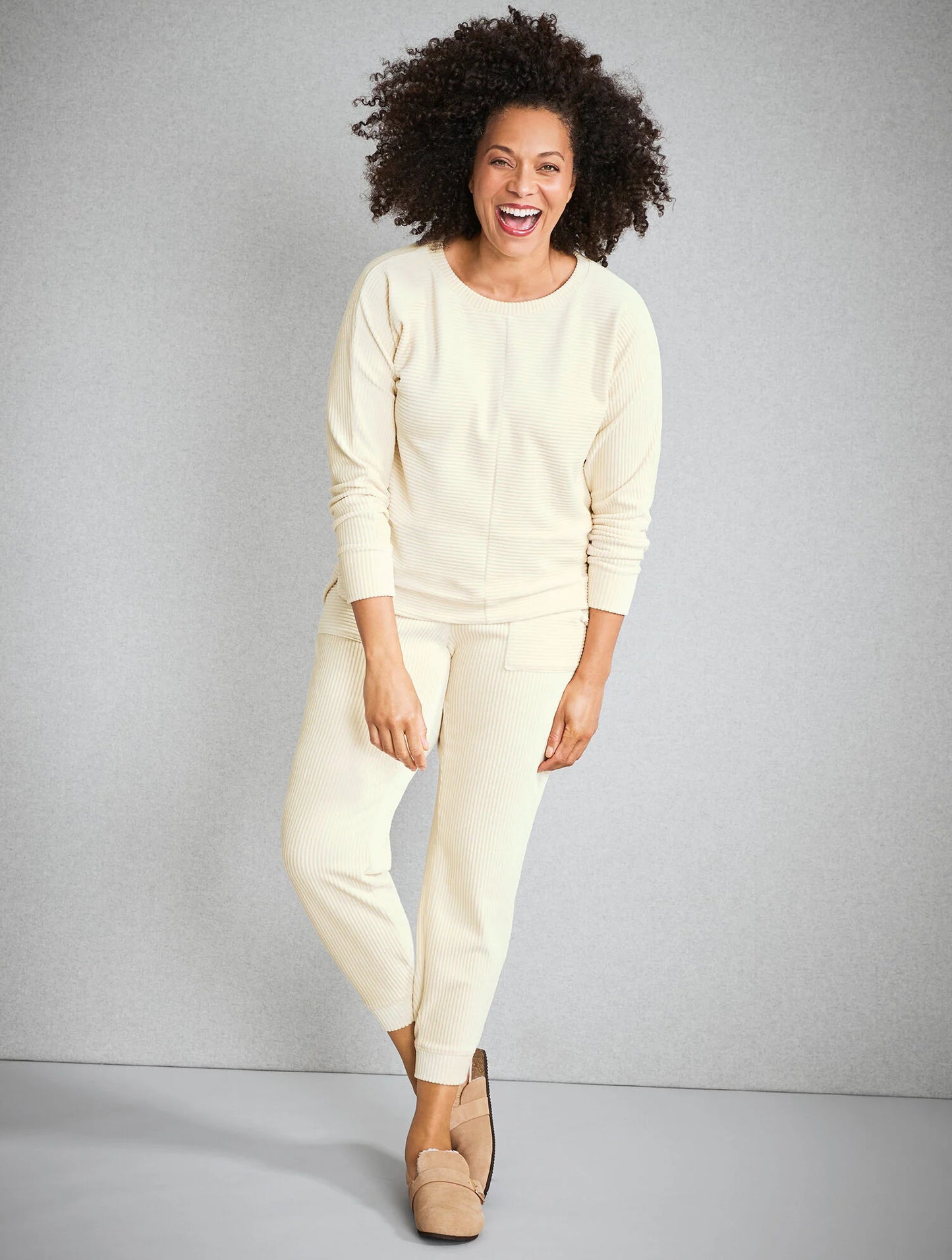 Sky Lounge Velour Dolman Sleeve Pullover