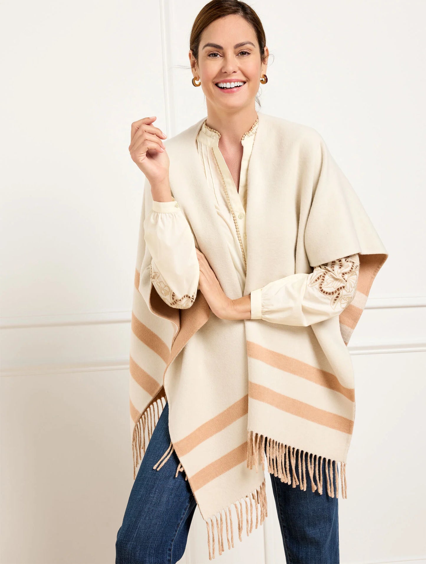 Reversible Double Face Ruana