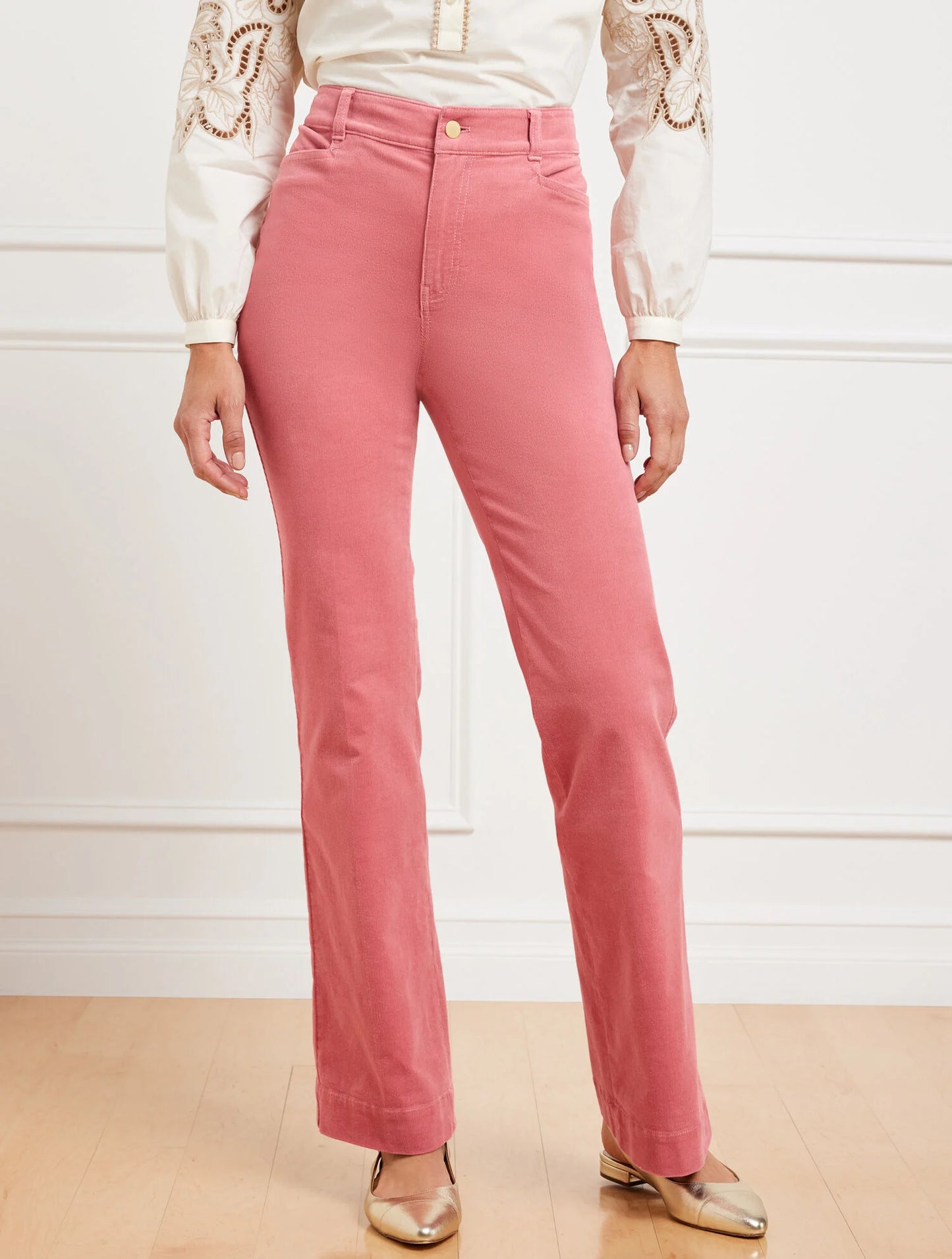 Stretch Corduroy Flare Leg Pants