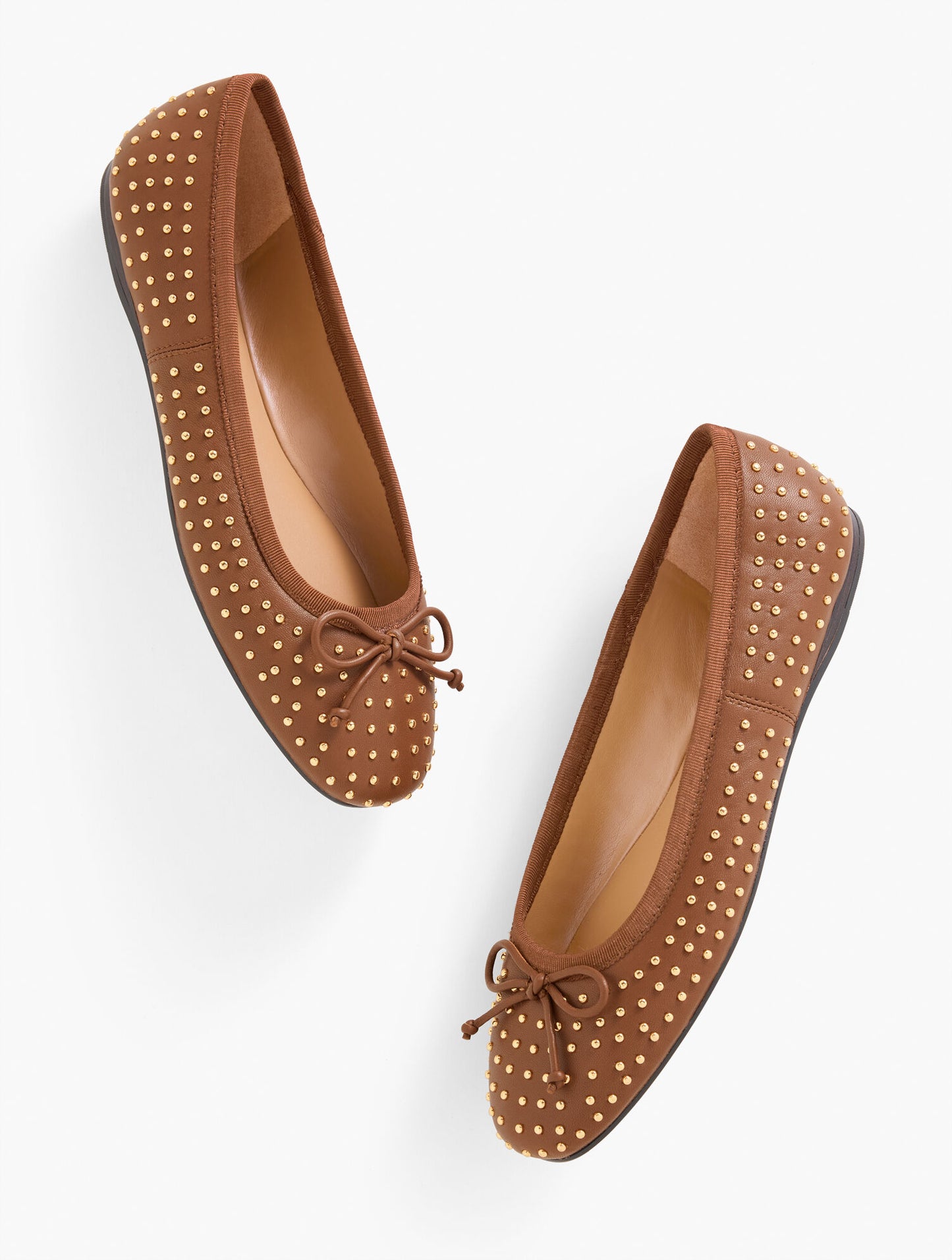 Blaine Soft Sole Studded Nappa Ballet Flats