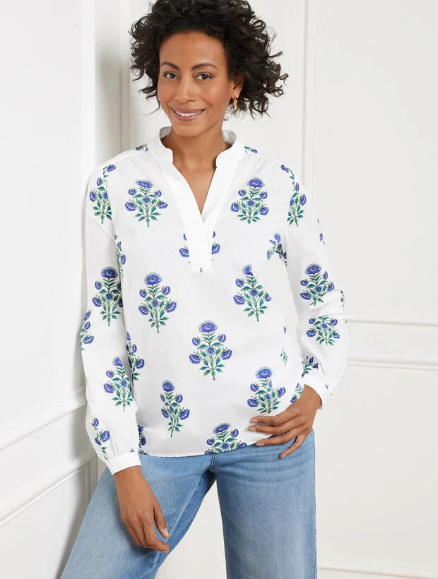 Woodblock Blooms Popover