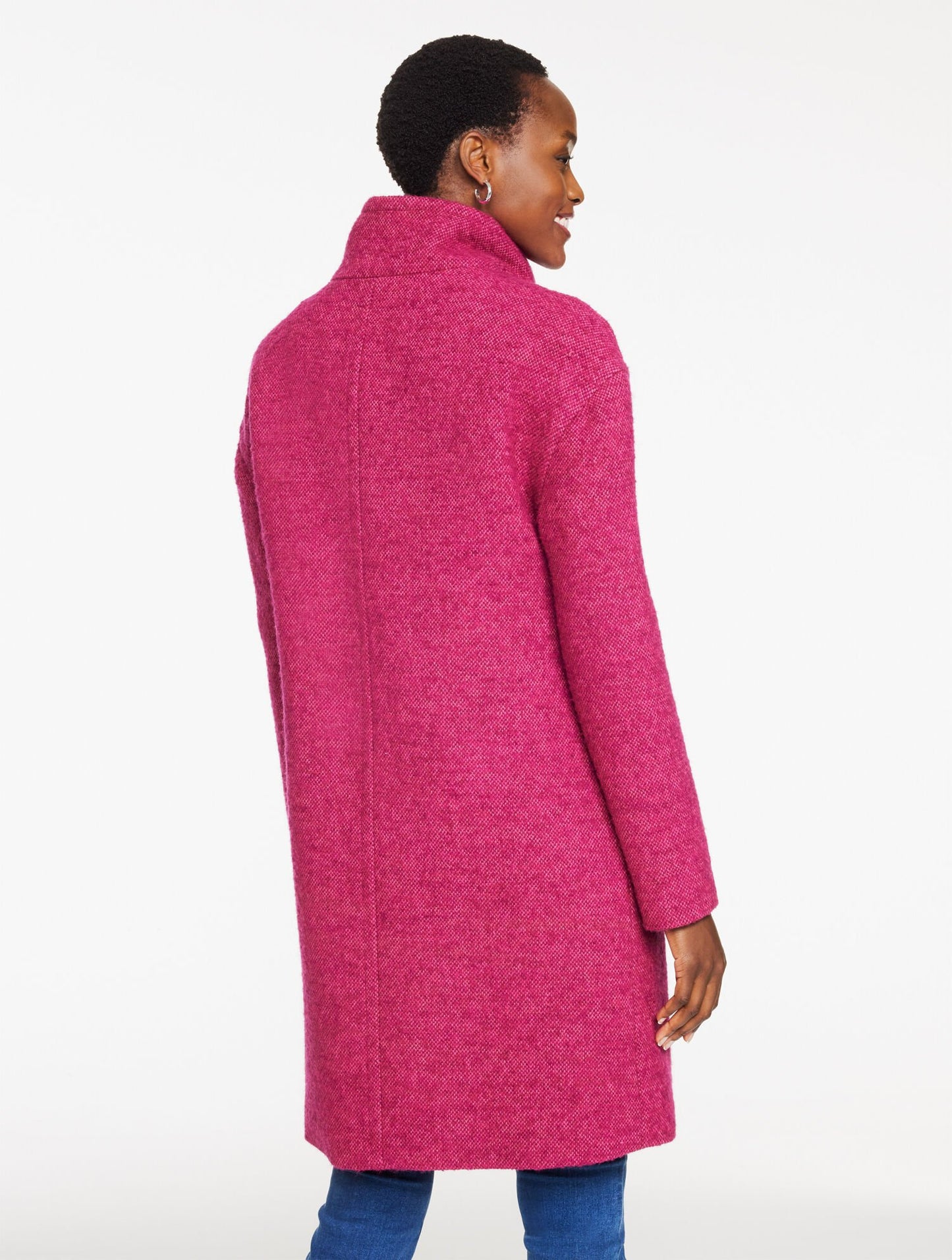 Textured Double Breasted Coat