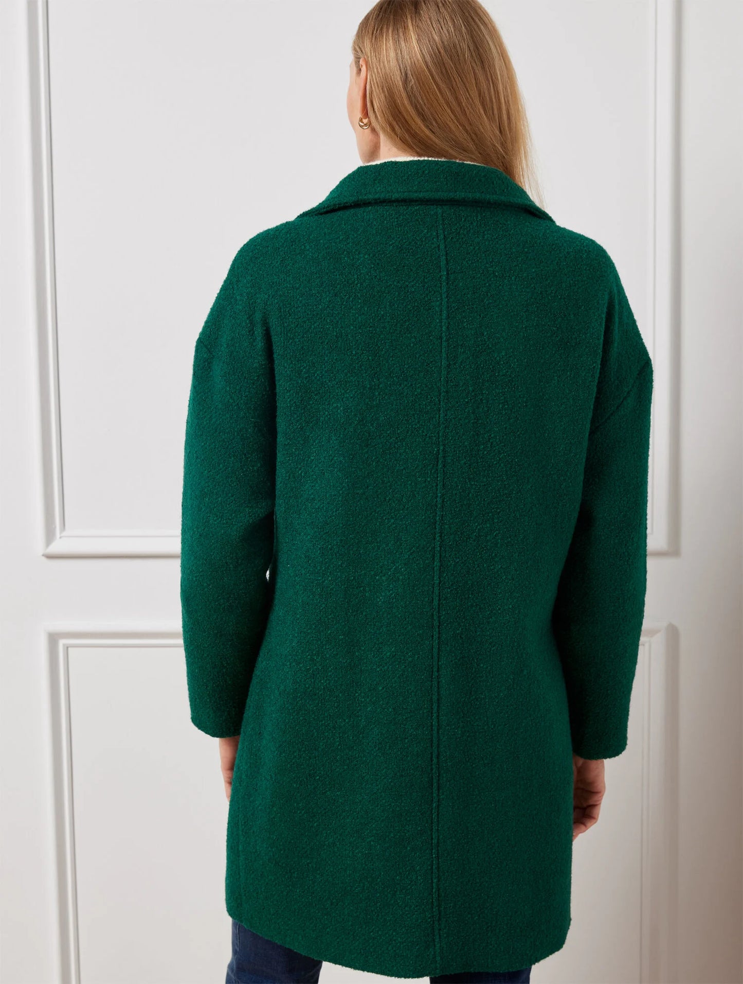 Bouclé Mockneck Coat
