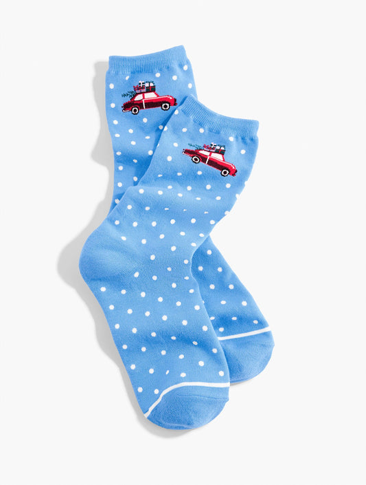 Christmas Car Trouser Socks